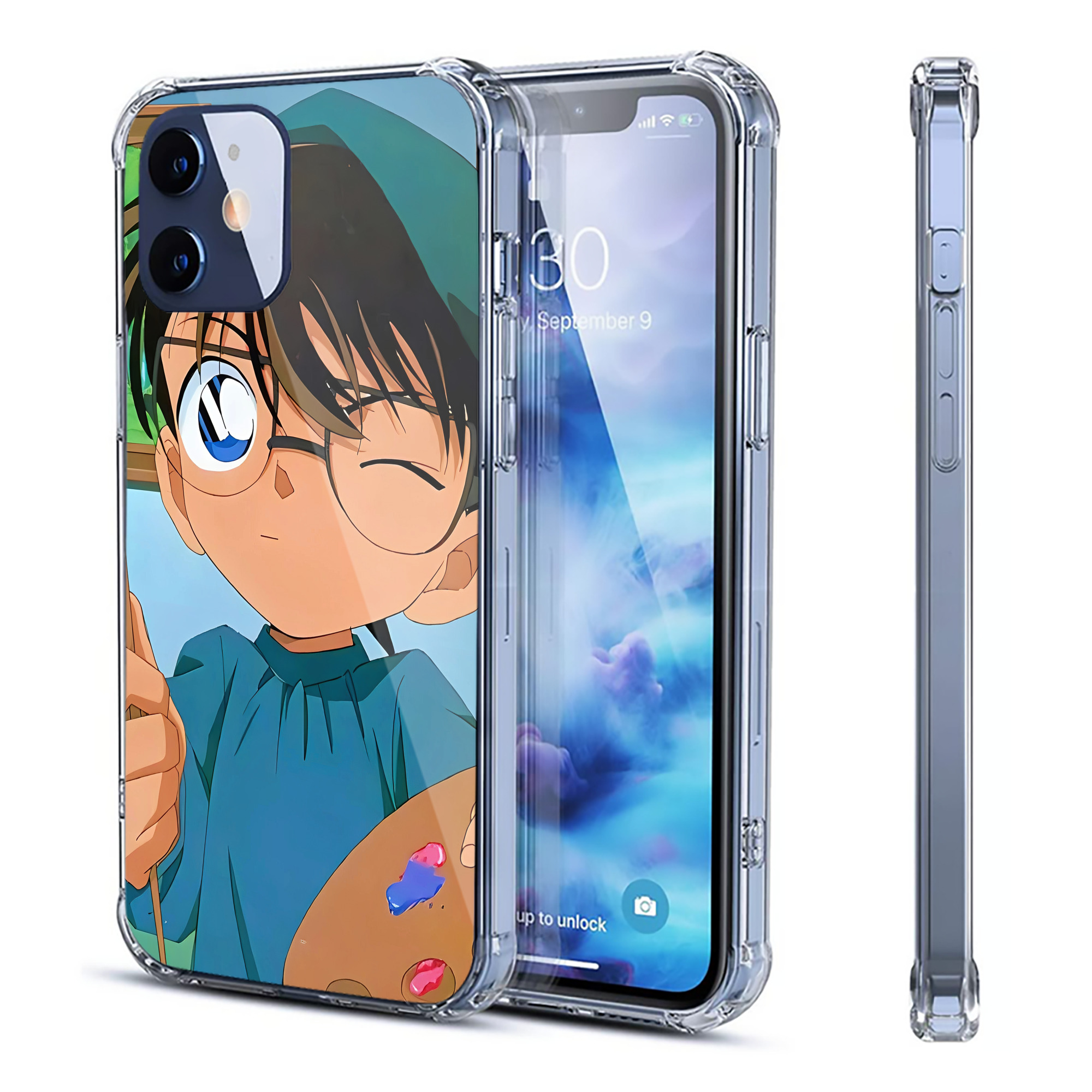 （画像用） 名探偵コナン Detective Conan 【iPhone 12シリーズ対応】透明スマホケース（クリアソフトケース）